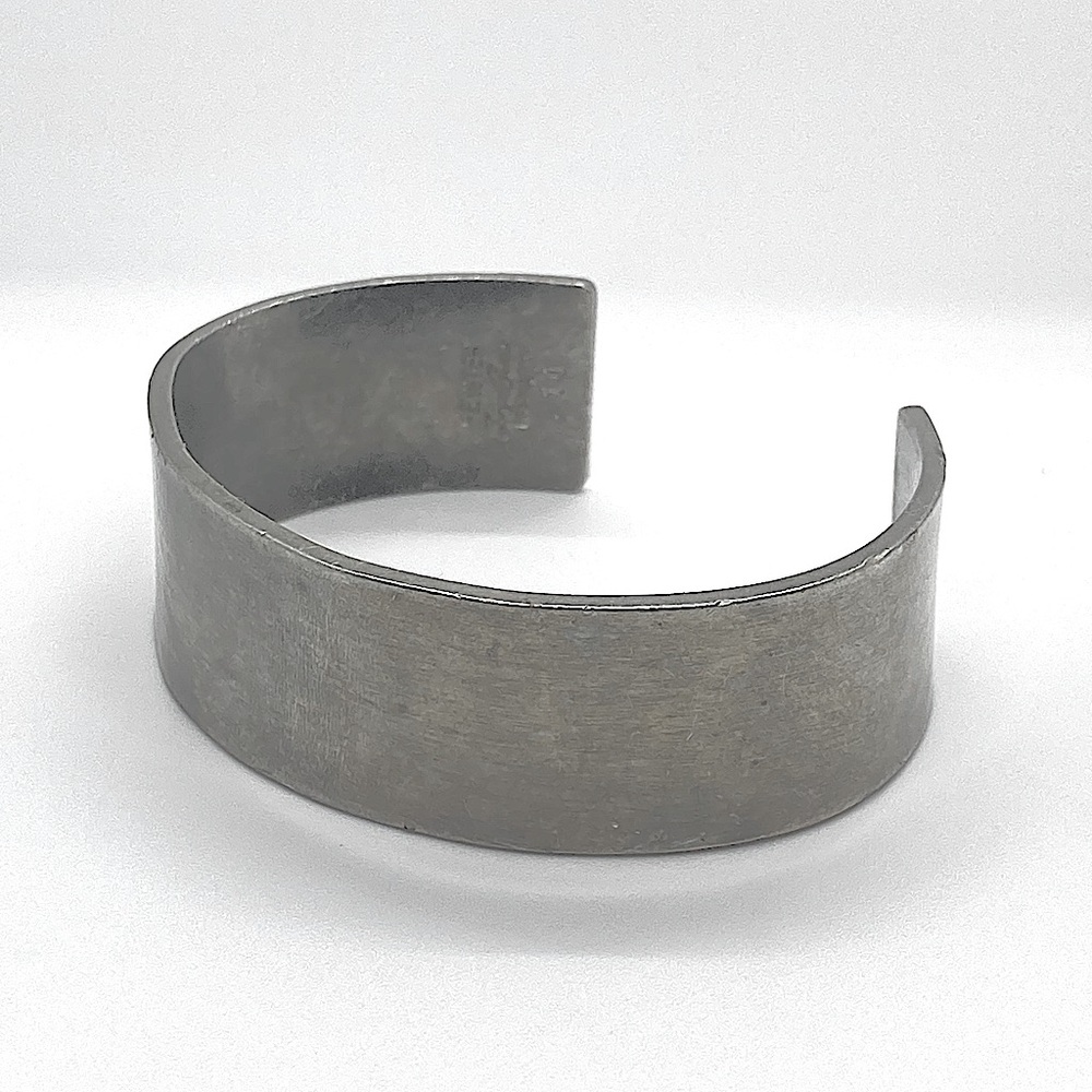 Vtg Jorgen Jensen Modernist Wide Cuff Bracelet Signed 5.5” + 1.3” Gap | 8mm W
